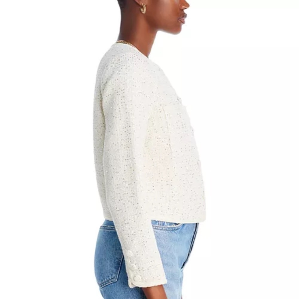 Sequined Boxy Jacket NWT | AQUA - Picture 4 of 9